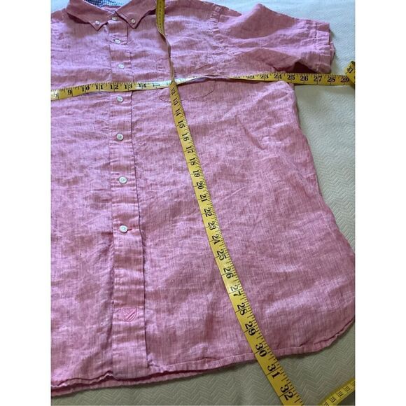 Cremieux Men’s Pink Linen Shirt XL - Picture 2 of 9